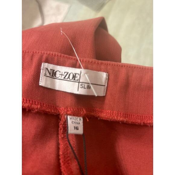NIC+ZOE NWT Seams All Day Denim Slim Ankle Pants In Dahlia Size 16 - Picture 10 of 13